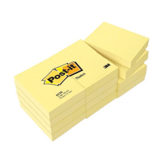 Αυτοκόλλητα Σημειώσεων - Σημειώσεις Post-it 653 51x38 (100φ) κίτρινες  Αυτοκόλλητες Σημειώσεις